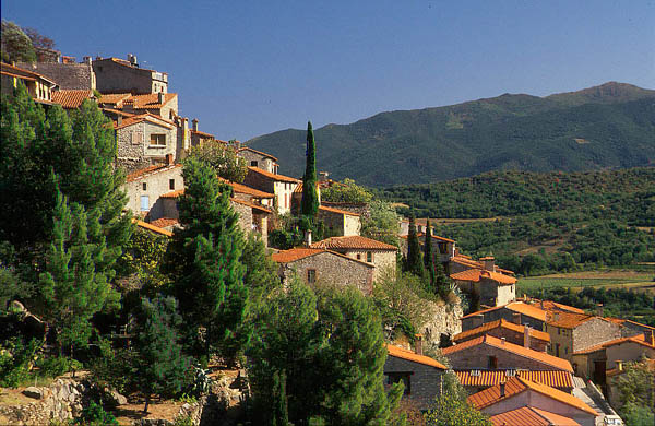 The terraces of Eus, Pyrnes-Orientales.
