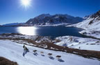The Lac du Val Cenis (Haute-Maurienne), during the Grande Odysse. (78kb)